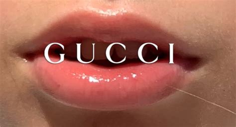 skitted on her face and lip gucci